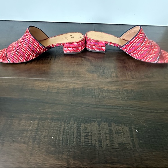 J CREW Raffia Low Block Heel Mule Slides - Picture 4 of 6